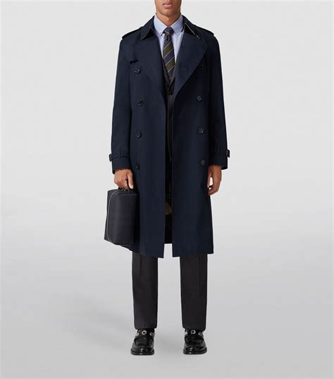 trench burberry uomo blu|burberry kensington trench coats.